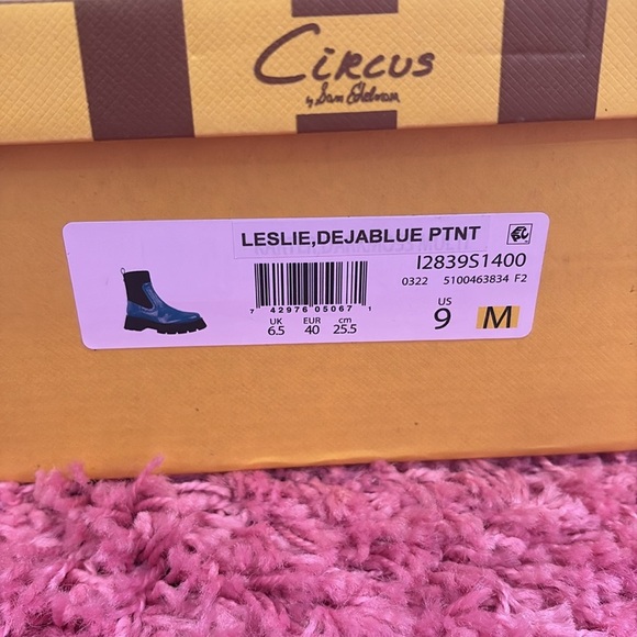 Circus By Sam Edelman Blue Black Leslie Boots Size 9 - Picture 6 of 6